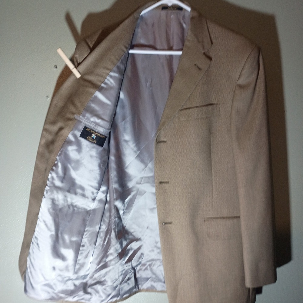 Hart Schaffner Marx Blazer Mens 40R Tan 3 Button Sport Coat Dillard's - Picture 5 of 15